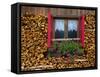 Firewood, Vigo di Fassa, Fassa Valley, Trento Province, Trentino-Alto Adige/South Tyrol, Italy-Frank Fell-Framed Stretched Canvas