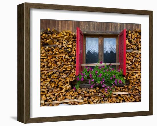 Firewood, Vigo di Fassa, Fassa Valley, Trento Province, Trentino-Alto Adige/South Tyrol, Italy-Frank Fell-Framed Photographic Print