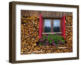 Firewood, Vigo di Fassa, Fassa Valley, Trento Province, Trentino-Alto Adige/South Tyrol, Italy-Frank Fell-Framed Photographic Print