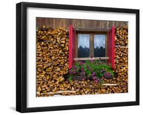 Firewood, Vigo di Fassa, Fassa Valley, Trento Province, Trentino-Alto Adige/South Tyrol, Italy-Frank Fell-Framed Photographic Print