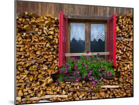 Firewood, Vigo di Fassa, Fassa Valley, Trento Province, Trentino-Alto Adige/South Tyrol, Italy-Frank Fell-Mounted Photographic Print
