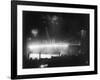 Firework Display at the Opening of the Williamsburg Bridge NYC Photo - New York, NY-Lantern Press-Framed Art Print