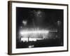 Firework Display at the Opening of the Williamsburg Bridge NYC Photo - New York, NY-Lantern Press-Framed Art Print