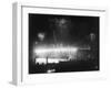 Firework Display at the Opening of the Williamsburg Bridge NYC Photo - New York, NY-Lantern Press-Framed Art Print