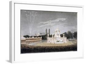 Firework Display in Green Park, Westminster, London, 1814-Matthew Dubourg-Framed Giclee Print