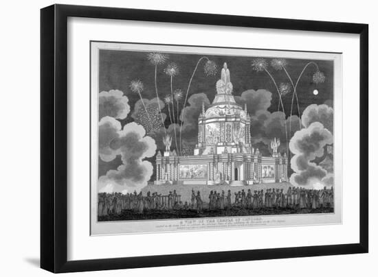 Firework Display in Green Park, Westminster, London, 1814-null-Framed Giclee Print