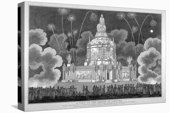 Firework Display in Green Park, Westminster, London, 1814-null-Stretched Canvas