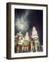 Firework Display Over the Cathedral, Morelia, Michoacan State, Mexico, North America-Christian Kober-Framed Photographic Print