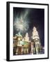 Firework Display Over the Cathedral, Morelia, Michoacan State, Mexico, North America-Christian Kober-Framed Photographic Print