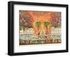 Firework Display, Palace Louis XV, Dedication of the Equestrian Statue of the King, 1763-null-Framed Giclee Print