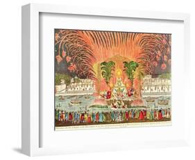 Firework Display, Palace Louis XV, Dedication of the Equestrian Statue of the King, 1763-null-Framed Giclee Print