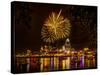 Firework on the River-Nelson Charette-Stretched Canvas