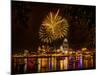 Firework on the River-Nelson Charette-Mounted Photographic Print