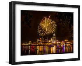 Firework on the River-Nelson Charette-Framed Photographic Print