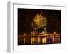 Firework on the River-Nelson Charette-Framed Photographic Print