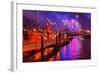 Fireworks, 823rd Hafengeburtstag, Anniversary of Harbour, the Evening-Thomas Ebelt-Framed Photographic Print