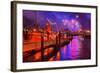 Fireworks, 823rd Hafengeburtstag, Anniversary of Harbour, the Evening-Thomas Ebelt-Framed Photographic Print