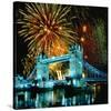 Fireworks above Tower Bridge, London, South England, Great Britain hph15-null-Stretched Canvas