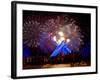 Fireworks after Gretzky Lit the Olympic Cauldron at the Opening Ceremonies of the 2010 Winter Games-null-Framed Photographic Print