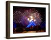 Fireworks after Gretzky Lit the Olympic Cauldron at the Opening Ceremonies of the 2010 Winter Games-null-Framed Photographic Print