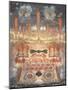 Fireworks and Illumination on Juny 16, 1744 in Moscow, Mid of the 18th C-null-Mounted Giclee Print