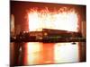 Fireworks are Seen over the BC Place after the Opening Ceremony for the Vancouver 2010 Olympics-null-Mounted Photographic Print