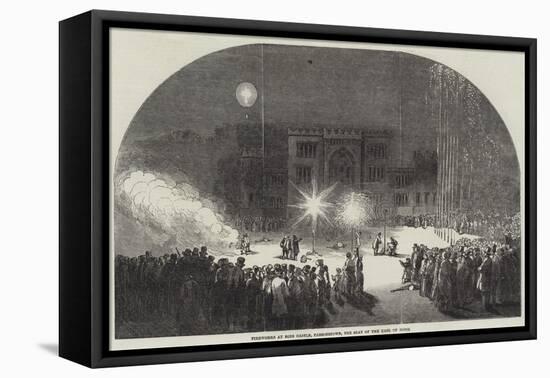 Fireworks at Birr Castle, Parsonstown, the Seat of the Earl of Rosse-null-Framed Stretched Canvas