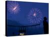 Fireworks at Kauffman Stadium, Kansas City, Missouri-Charlie Riedel-Stretched Canvas