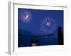 Fireworks at Kauffman Stadium, Kansas City, Missouri-Charlie Riedel-Framed Photographic Print