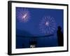 Fireworks at Kauffman Stadium, Kansas City, Missouri-Charlie Riedel-Framed Photographic Print