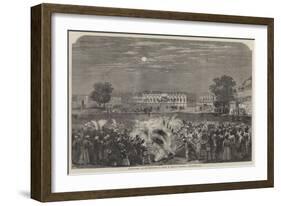 Fireworks at Moorshedabad-null-Framed Giclee Print