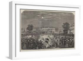 Fireworks at Moorshedabad-null-Framed Giclee Print