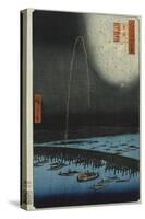 Fireworks at Ryogoku', from the Series, 'One Hundred Famous Views of Edo'-Hashiguchi Goyo-Stretched Canvas