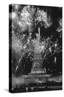 Fireworks at Statue of Liberty-null-Stretched Canvas