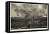 Fireworks at the Crystal Palace, a View of the Gardens from One of the Terraces-null-Framed Stretched Canvas