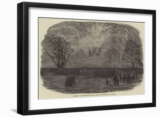 Fireworks at the Merchant Seamen's Orphan Asylum, Bow-Road, on Tuesday-null-Framed Giclee Print