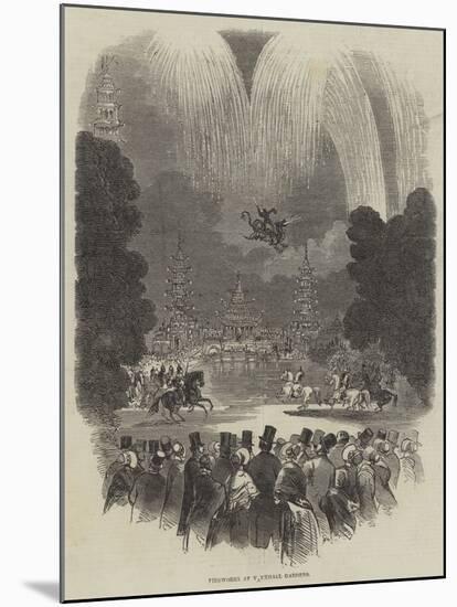 Fireworks at Vauxhall Gardens-null-Mounted Giclee Print