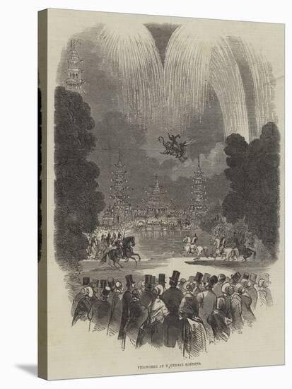 Fireworks at Vauxhall Gardens-null-Stretched Canvas