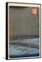 Fireworks by Ryogoku Bridge (One Hundred Famous Views of Ed), 1856-1858-Utagawa Hiroshige-Framed Stretched Canvas