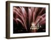 Fireworks Cascade Over the Lincoln Memorial-null-Framed Photographic Print