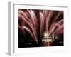 Fireworks Cascade Over the Lincoln Memorial-null-Framed Photographic Print