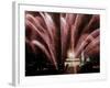 Fireworks Cascade Over the Lincoln Memorial-null-Framed Photographic Print