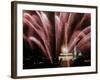 Fireworks Cascade Over the Lincoln Memorial-null-Framed Photographic Print