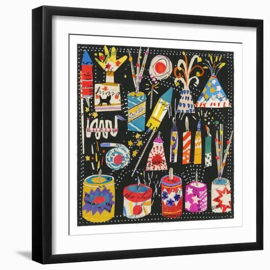 Fireworks,Collage, 2020-Sarah Battle-Framed Giclee Print