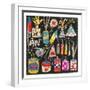 Fireworks,Collage, 2020-Sarah Battle-Framed Giclee Print