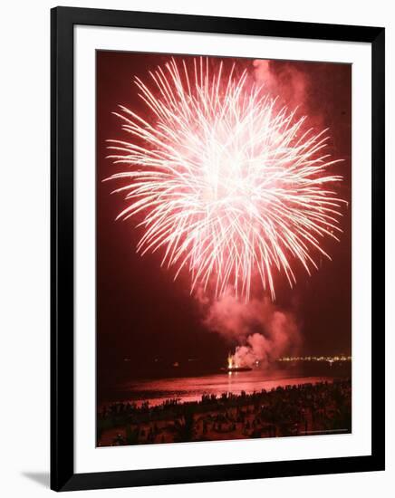 Fireworks Competition, Manila, Phillipines-Aaron Favila-Framed Photographic Print