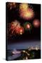 Fireworks Display Over Niagara Falls-Tony Craddock-Stretched Canvas