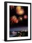 Fireworks Display Over Niagara Falls-Tony Craddock-Framed Photographic Print