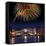 Fireworks Display, Venice-Tony Craddock-Framed Stretched Canvas