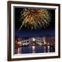 Fireworks Display, Venice-Tony Craddock-Framed Photographic Print